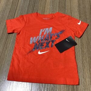 Nike Kids’ Bold‎ Orange Graphic Tee – Size 3T – NWT – Small Flaw